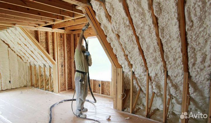 Утепление пенополиуретаном мансарды дома