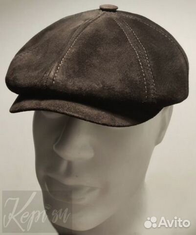 Кепка замшевая восьмиклинка, мужская шапка новая