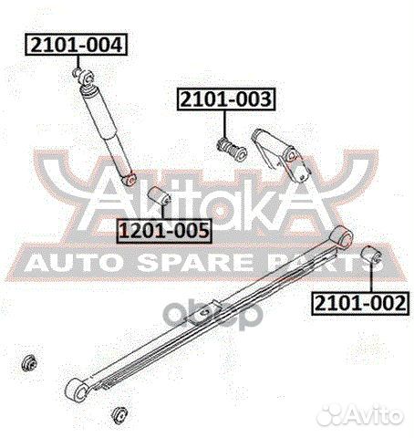 Сайлентблок амортизатора зад прав/лев ;ford