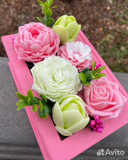 Подарочный набор мыло ручной работы букет из мыла