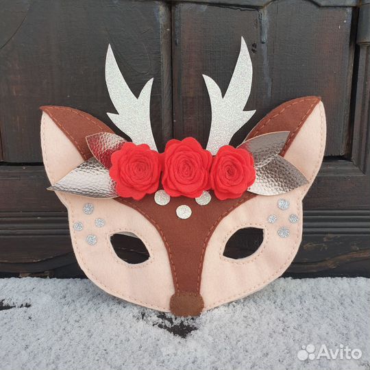 Новогодние маски животных, карнавальные маски