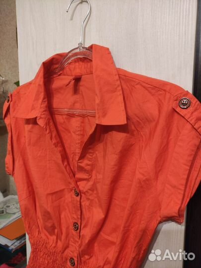 Платье женское Ostin сафари красное 42 XS