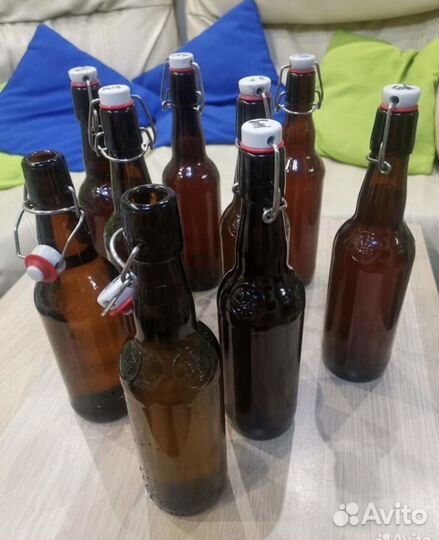 Бутылки с бугельной пробкой 0,5л, 0,75л, 1л