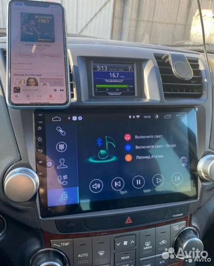 Магнитола Toyota Highlander 2gen Android IPS