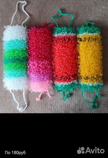 Мочалки ручной вязки