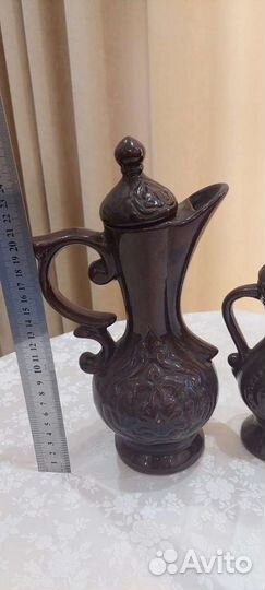 Узбекский кувшин, винтаж, керамика 2 шт