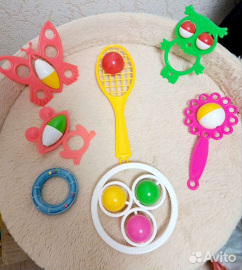 Игрушки - погремушки пакетом, грызунки