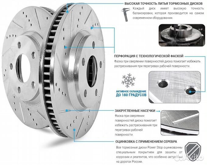 Тормоза Powerstop Jeep Grand Cherokee SRT wk2