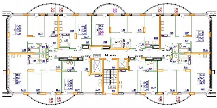 1-к. квартира, 36 м², 14/14 эт.