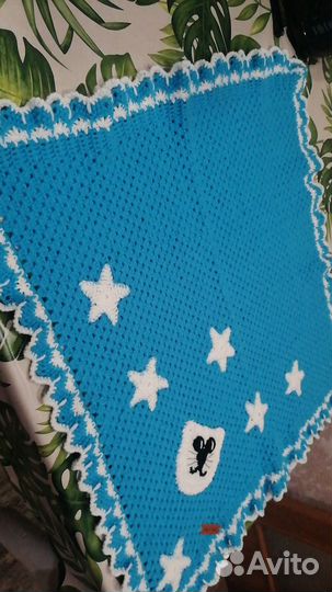 Плед детский вязаный ручная работа