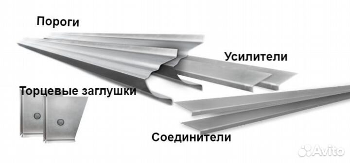 Комплекты ремонтных порогов на Киа спектра