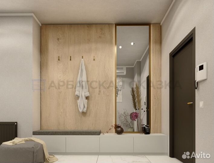 Шкаф в коридор с банкеткой