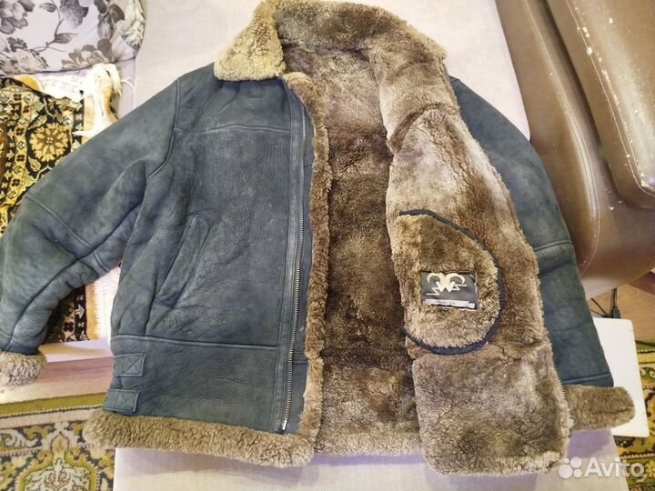 Мужская куртка пилот из овчины размер 54-56