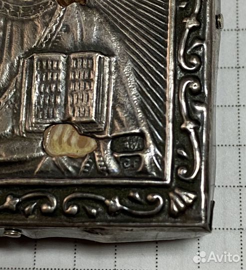 Серебряная икона 84 проба Вседержитель