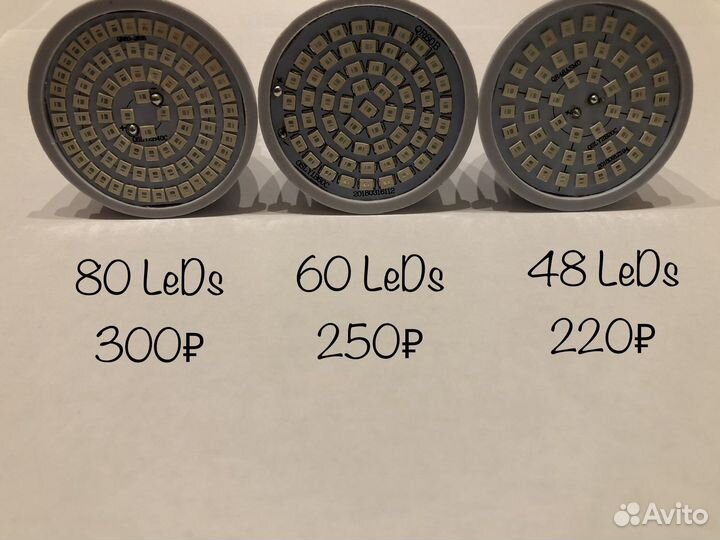 Лампы для растений Фитолампы 48/60/80 светодиодов