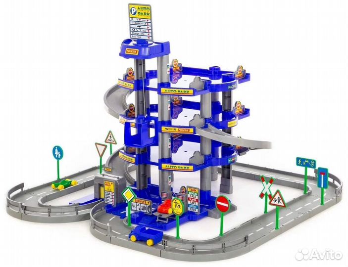 Паркинг Полесье 4-уровневый с дорогой и автомобиля