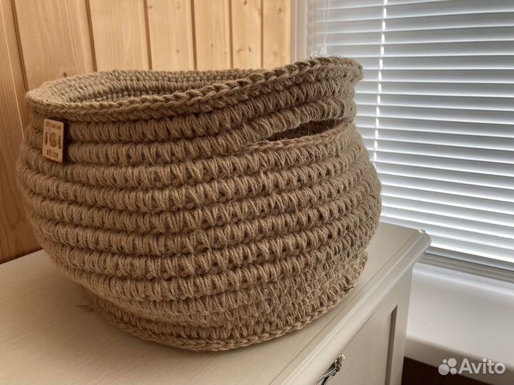 Корзинка из джута ручная работа новая