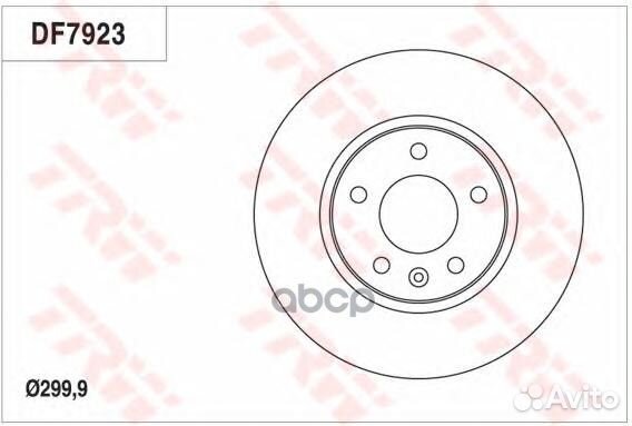 Диск тормозной перед DF7923 TRW