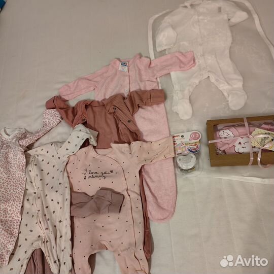 Детские вещи пакетом 0-3 мес, комплект на выписку