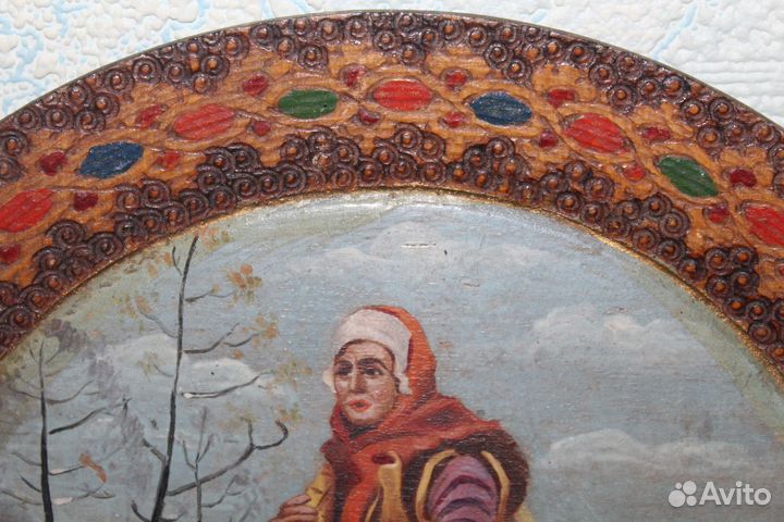 Тарелка в Русском стиле. Абрамцево. До 1917 года