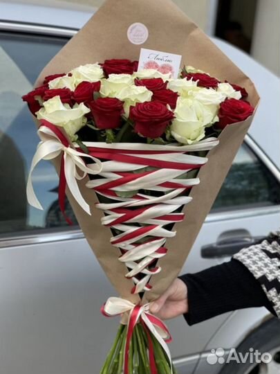 Букет из роз живые