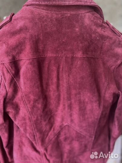 Кожаная куртка mango xs
