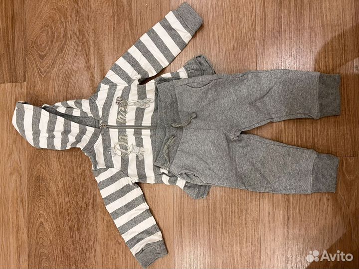 Костюм детский 80р серый