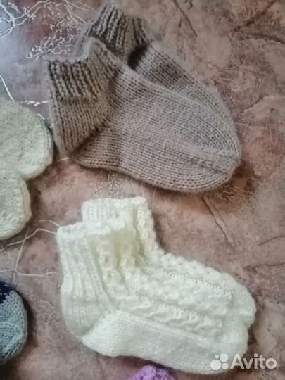 Вязаные носки детские