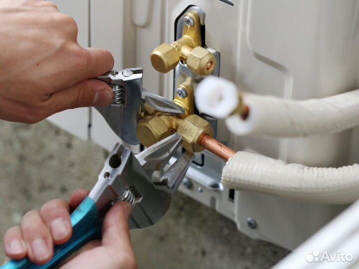 Установка кондиционеров, демонтаж, заправка,трасса