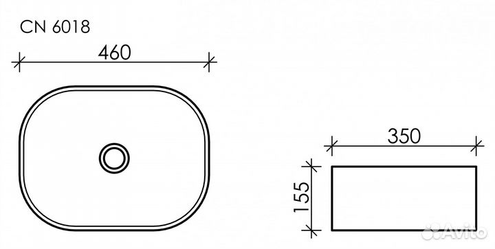 Раковина (умывальник) Ceramica Nova Element 46