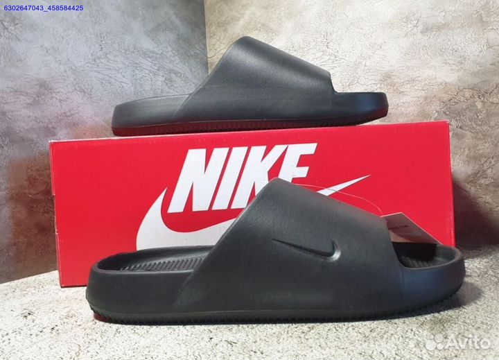 Тапочки Nike Calm Slide чёрные (Арт.84160)