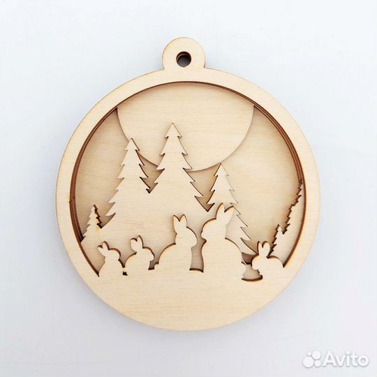 Новогодняя игрушка многослойная раскраска