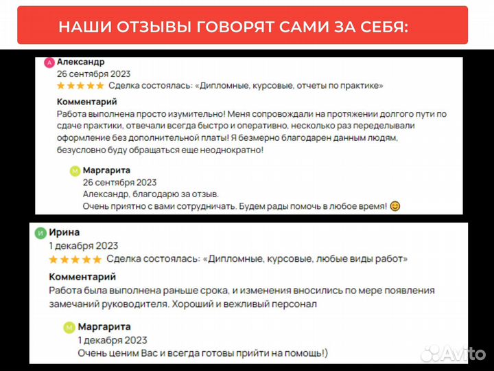 Дипломные, статьи, контрольные, курсовые, ВКР