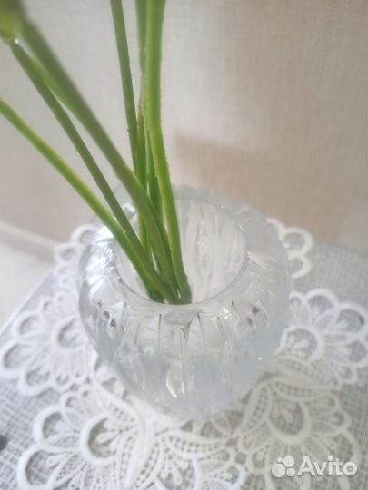 Ваза для цветов хрустальная