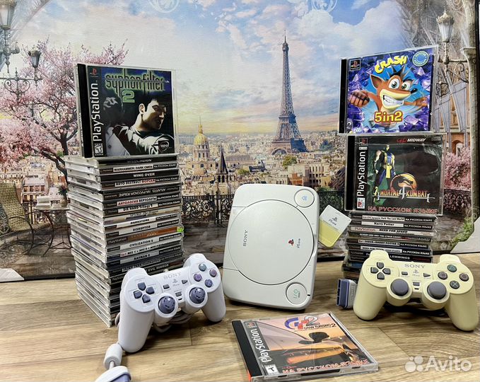 TOP Sony PS One + Игры + Прошита + Джойстики