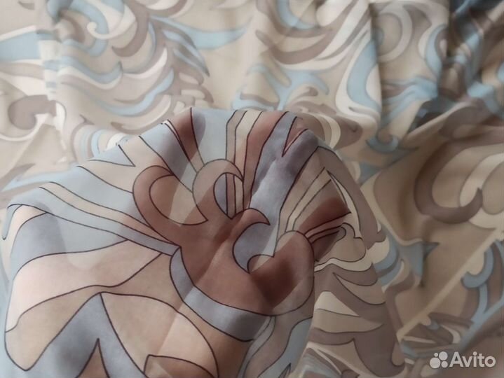 Платок Батист Модал Emilio Pucci голубой новый