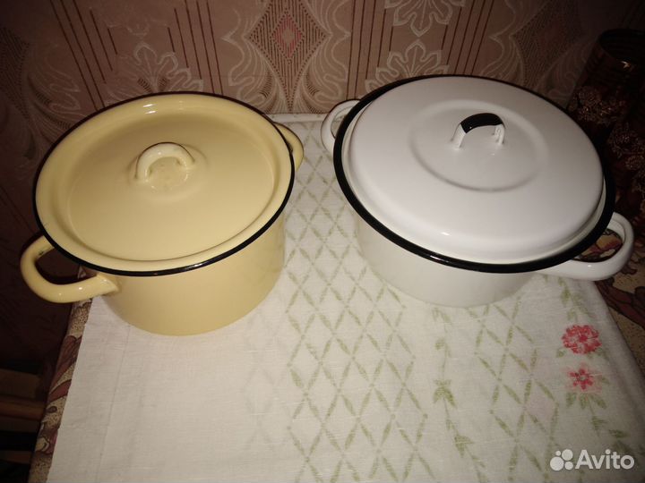 Кастрюля эмалированная СССР новая