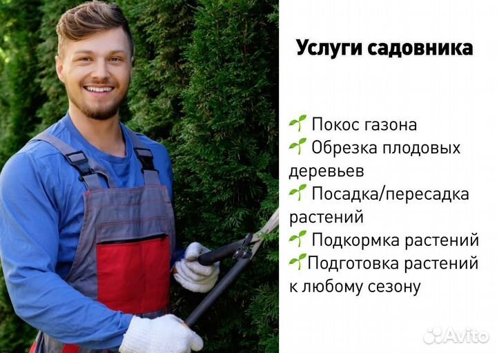 Работа садовника для сада
