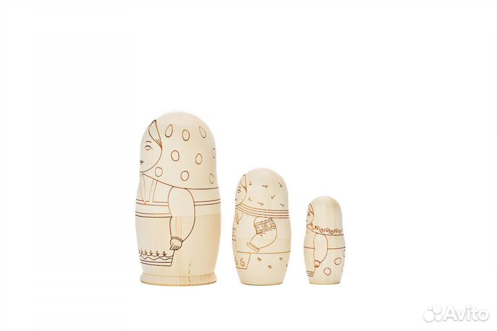 Матрёшка 3 кукольная 
