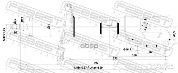 Амортизатор передний правый GAS.twin tube