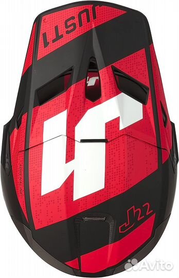 Новый Шлем just1 J22 Carbon Adrenaline RedBlack