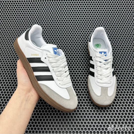 Кроссовки Adidas Samba OG White Black Granite
