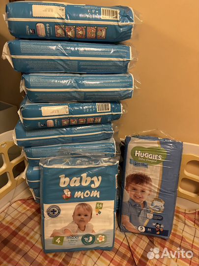 Подгузники baby mom 4