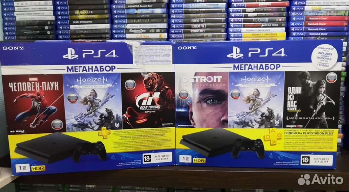 Sony PS4 fat slim PRO + 2 геймпада +гарантия обмен