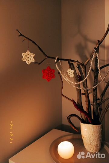 Вязаные игрушки елочные ручной работы