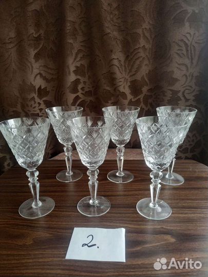Хрустальные фужеры, бокалы
