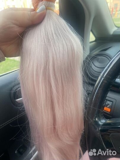 Волосы для наращивания 50 см блонд