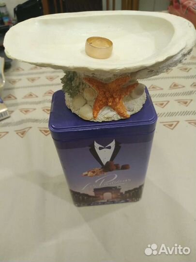 Подставка декоративная из большой морской ракушки