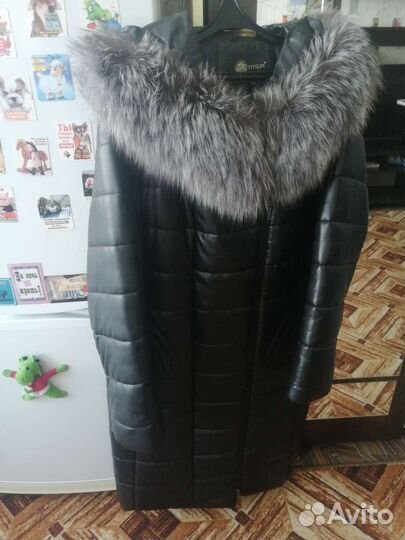 Женская кожаная дубленка