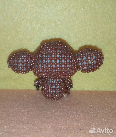 Амигуруми из бисера (чебурашка)